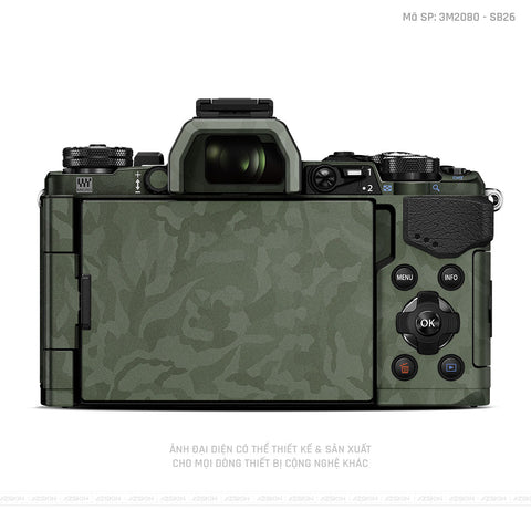 Dán Skin Máy Ảnh Olympus Vân Nổi Camo Xanh | 3M2080 - SB26