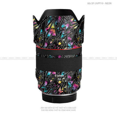 Dán Skin Ống Kính Canon Vân Nổi Neon 01 | UVPT19