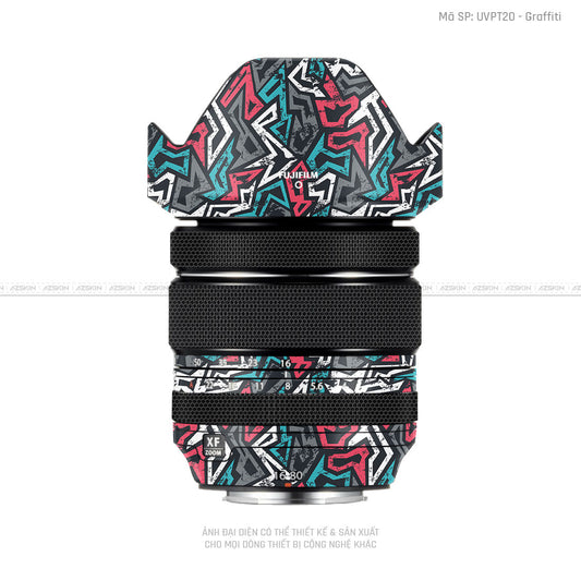 Dán Skin Ống Kính Fujifilm Vân Nổi Graffiti 04 | UVPT20