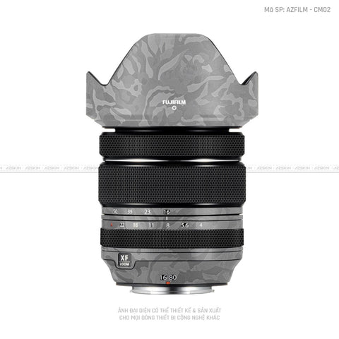Dán Skin Ống Kính Fujifilm Vân Camo Xám | CM02
