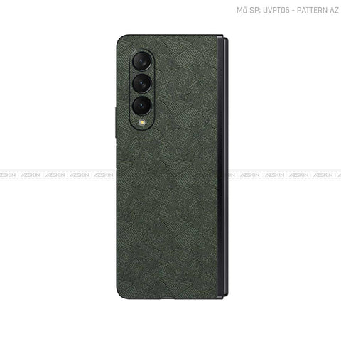 Dán Skin Galaxy Z Fold4 Vân Nổi Pattern AZ Xanh | UVPT06