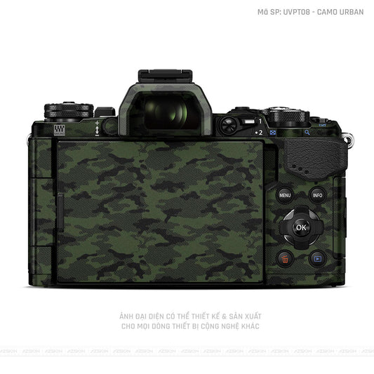 Dán Skin Máy Ảnh Olympus Vân Nổi Camo Urban Xanh | UVPT08