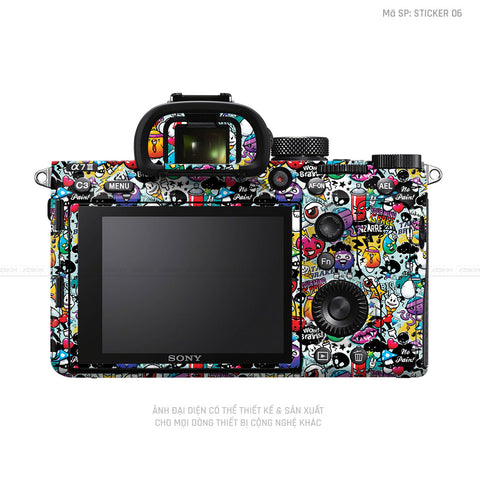 Dán Skin Máy Ảnh Sony Vân Nổi Sticker 06 | UVPT22