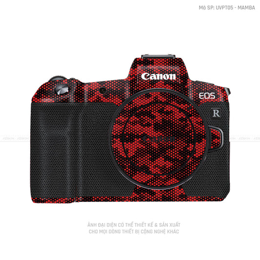 Dán Skin Máy Ảnh Canon Vân Nổi Mamba Đỏ | UVPT05