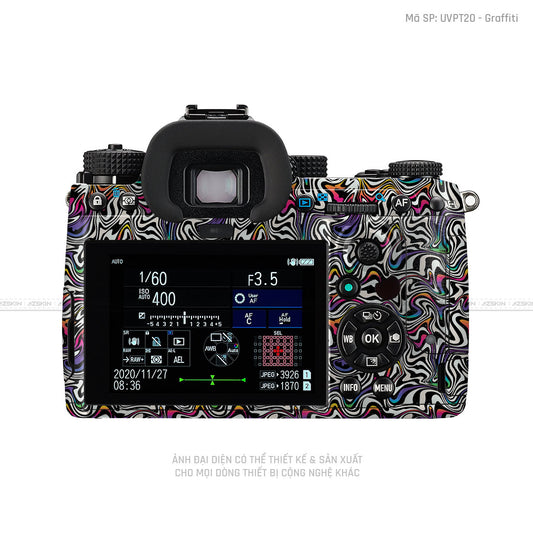 Dán Skin Máy Ảnh Pentax Vân Nổi Graffiti 02 | UVPT20
