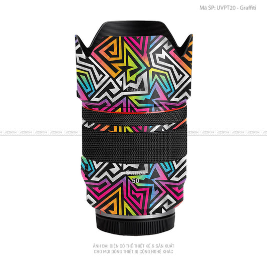 Dán Skin Ống Kính Canon Vân Nổi Graffiti 01 | UVPT20
