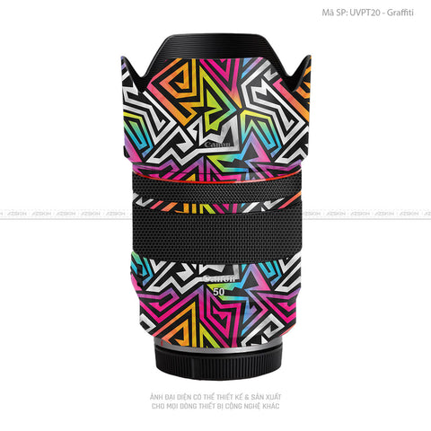 Dán Skin Ống Kính Canon Vân Nổi Graffiti 01 | UVPT20