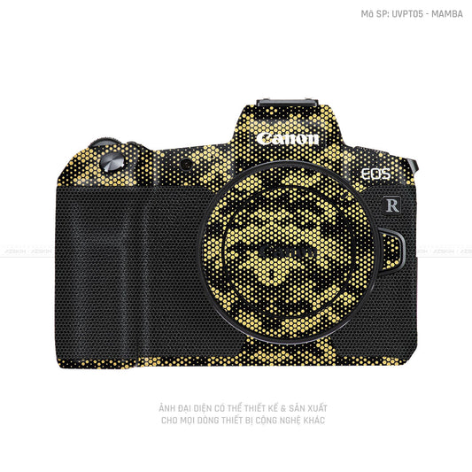 Dán Skin Máy Ảnh Canon Vân Nổi Mamba Vàng Gold | UVPT05