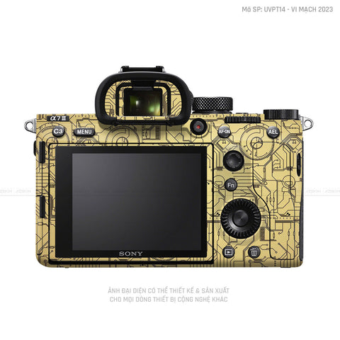 Dán Skin Máy Ảnh Sony Vân Vi Mạch 2023 Vàng Gold | UVPT14