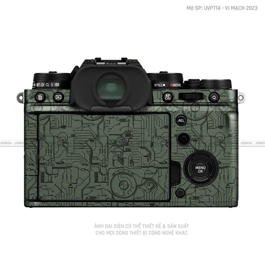 Dán Skin Máy Ảnh Fujifilm Vân Nổi Vi Mạch 2023 Xanh | UVPT14