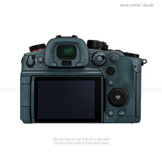 Dán Skin Máy Ảnh Lumix Vân Vải Xanh Cổ Vịt | UVPT15