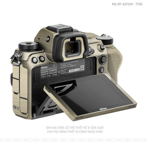 Dán Skin Máy Ảnh Nikon Vân Titan Vàng Xước | AZFILM - TT05