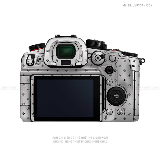 Dán Skin Máy Ảnh Lumix Vân Nổi Icon Trắng | UVPT04