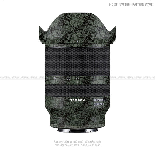 Dán Skin Ống Kính Tamron Vân Nổi Pattern Wave Xám Xanh | UVPT09