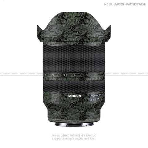 Dán Skin Ống Kính Tamron Vân Nổi Pattern Wave Xám Xanh | UVPT09