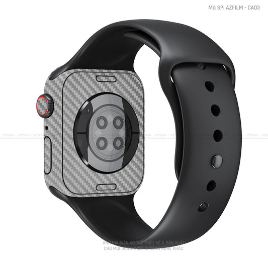 Dán Skin Apple Watch Vân Nổi Carbon Xám | AZFILM - CA03