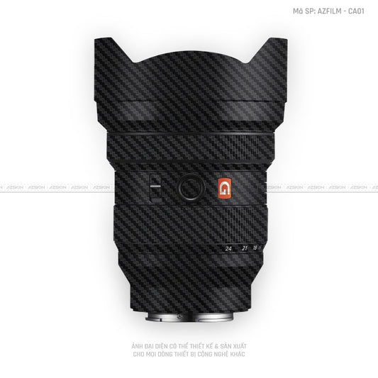 Skin Ống Kính Sony Vân Nổi Carbon Đen | AZFILM - CA01