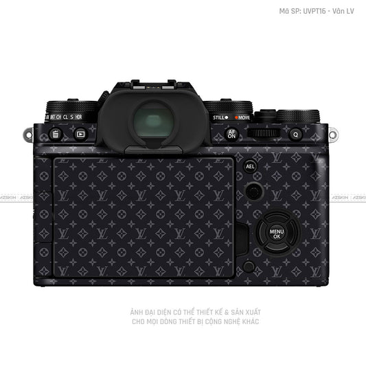Dán Skin Máy Ảnh Fujifilm Vân Nổi Pattern LV Đen Tím | UVPT16