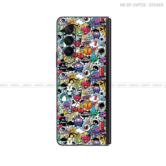 Dán Skin Galaxy Z Fold3 Vân Sticker 06 | UVPT22