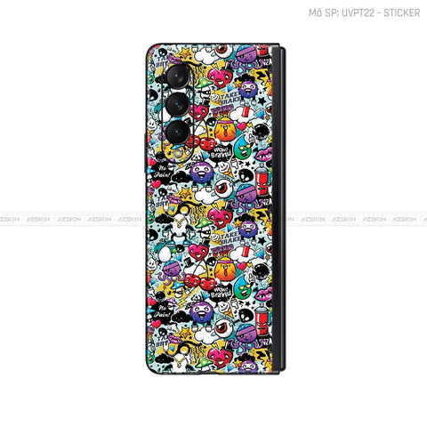 Dán Skin Galaxy Z Fold3 Vân Sticker 06 | UVPT22