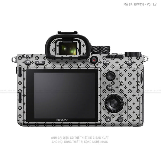 Dán Skin Máy Ảnh Sony Vân Pattern LV Bạc | UVPT16