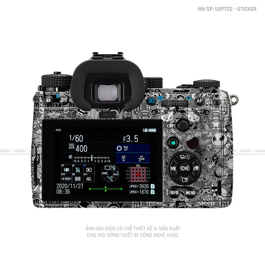 Dán Skin Máy Ảnh Pentax Vân Nổi Sticker 02 | UVPT22