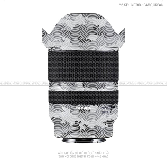 Dán Skin Ống Kính Tamron Vân Nổi Camo Urban Trắng| UVPT08