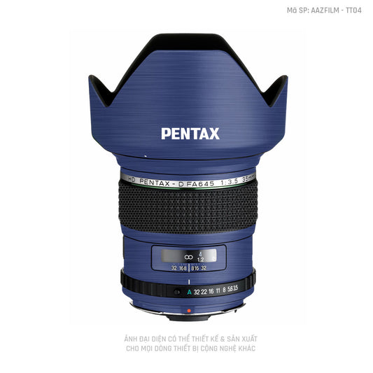 Dán Skin Ống Kính Pentax Vân Xước Titan Xanh | AZFILM - TT04