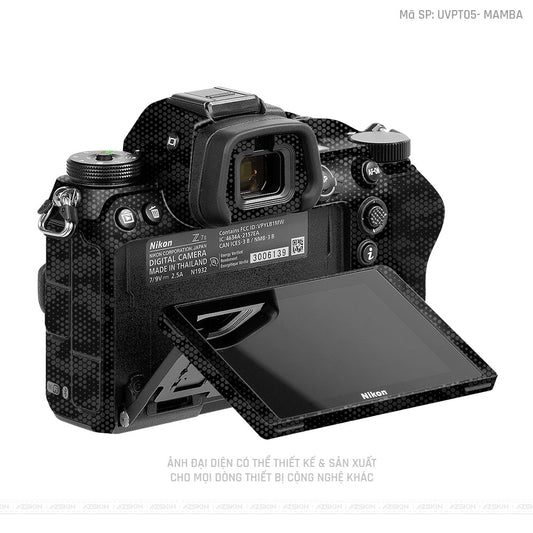 Dán Skin Máy Ảnh Nikon Vân Nổi Mamba Đen | UVPT05
