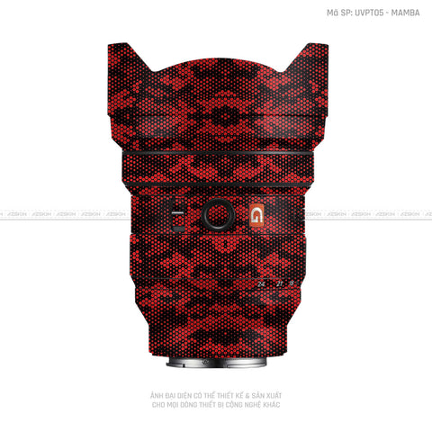 Dán Skin Ống Kính Sony Vân Nổi Mamba Đỏ | UVPT05