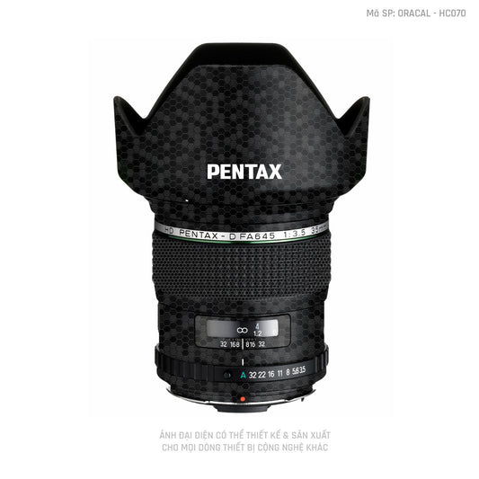Dán Skin Ống Kính Pentax Vân Tổ Ong Đen | HC070