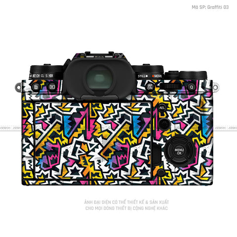 Dán Skin Máy Ảnh Fujifilm Vân Nổi Pattern Graffiti 03 | UVPT20