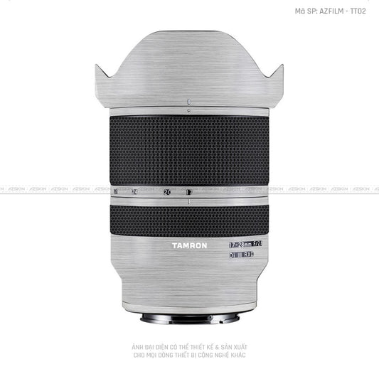 Dán Skin Ống Kính Tamron Vân Titan Xước Bạc | TT02