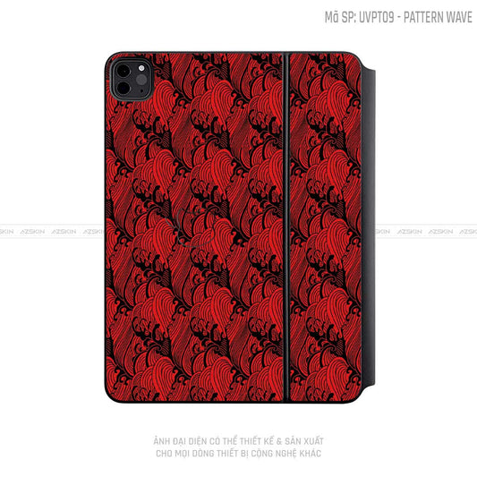 Dán Skin Magic Keyboard Vân Pattern Wave Đỏ | UVPT09