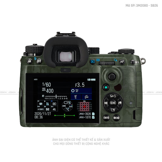 Dán Skin Máy Ảnh Pentax Vân Nổi Camo Green | 3M2080 - SB26