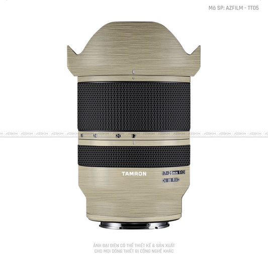 Dán Skin Ống Kính Tamron Vân Titan Xước Vàng Sampanh | TT05