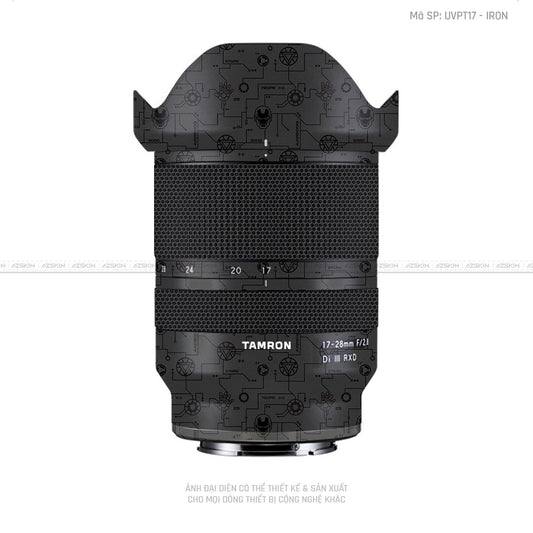 Dán Skin Ống Kính Tamron Vân Ironman Đen | UVPT17