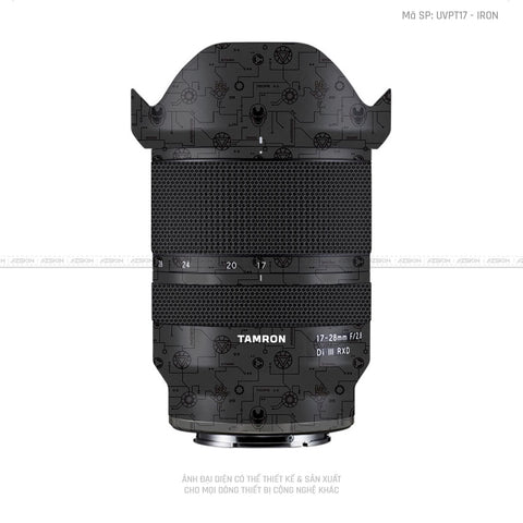Dán Skin Ống Kính Tamron Vân Ironman Đen | UVPT17