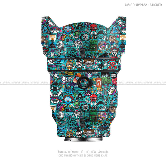 Dán Skin Ống Kính Sony Vân Nổi Sticker 03 | UVPT22