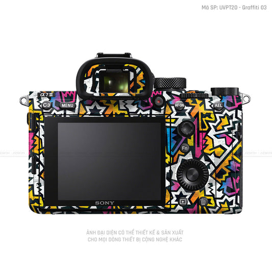 Dán Skin Máy Ảnh Sony Vân Nổi Graffiti 03 | UVPT20