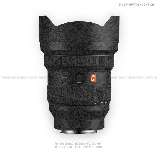 Dán Skin Ống Kính Sony Vân Nổi Động Cơ Đen | UVPT18