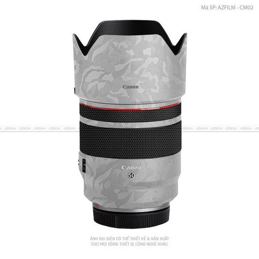 Dán Skin Ống Kính Canon Vân Nổi Camo Xám | AZFILM - CM02