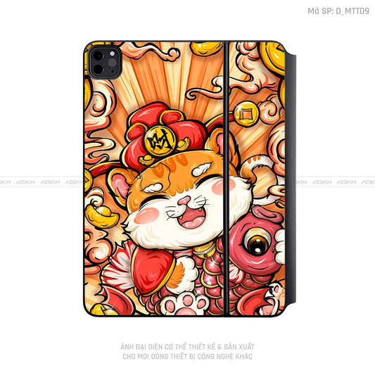 Dán Skin Magic Keyboard Hình Mèo Thần Tài | D_MTT09