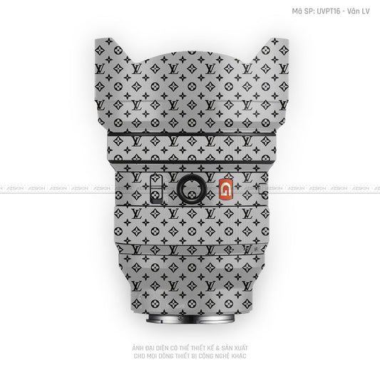 Dán Skin Ống Kính Sony Vân Nổi Pattern LV Bạc | UVPT16