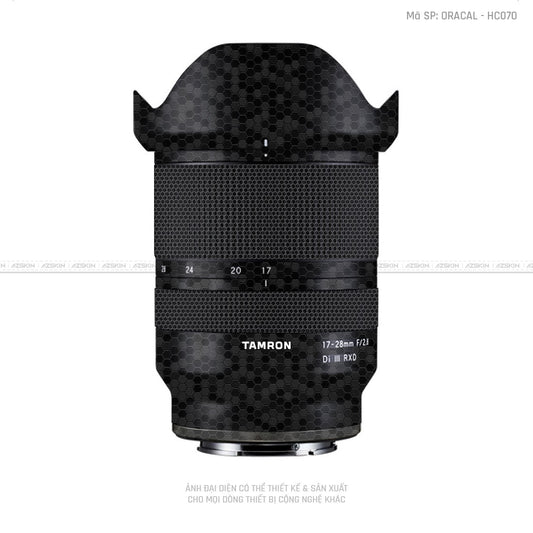 Dán Skin Ống Kính Tamron Vân Nổi Tổ Ong Đen | HC070