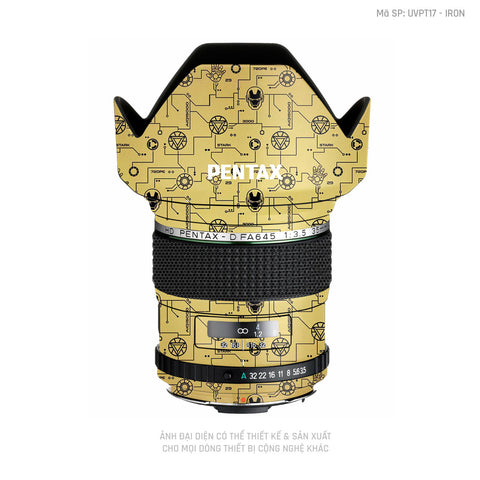Dán Skin Ống Kính Pentax Vân IRonman Vàng | UVPT17
