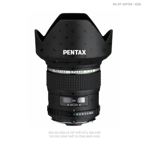 Dán Skin Ống Kính Pentax Vân Nổi Pattern Đen | UVPT04