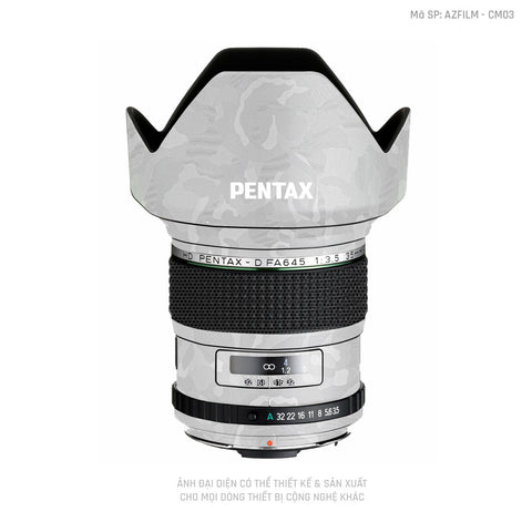 Dán Skin Ống Kính Pentax Vân Camo Trắng | CM03