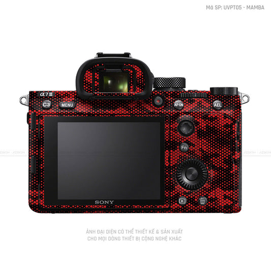 Dán Skin Máy Ảnh Sony Vân Mamba Đỏ | UVPT05