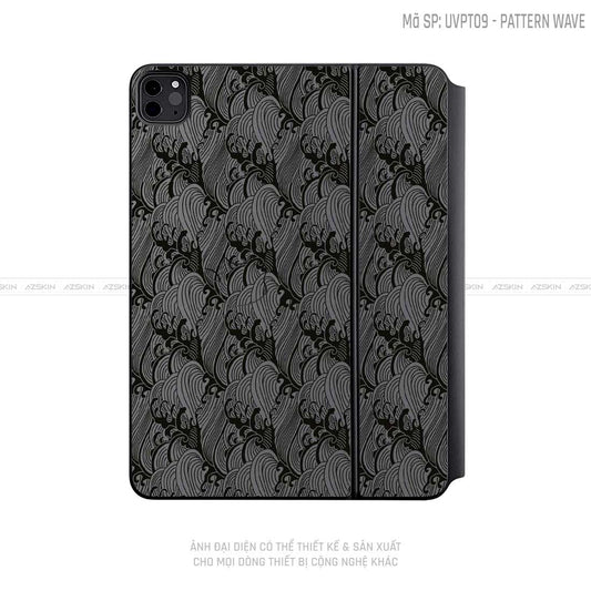 Dán Skin Magic Keyboard Vân Pattern Wave Xám | UVPT09